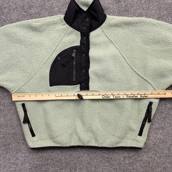 Free People FP Movement Women XS Hit The Slopes Aqua Haze Pullover Fleece Jacket - Picture 7 of 10